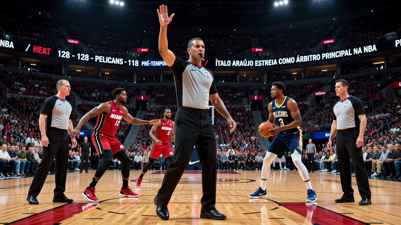 Brasileiro Ítalo Araújo estreia como árbitro principal na NBA