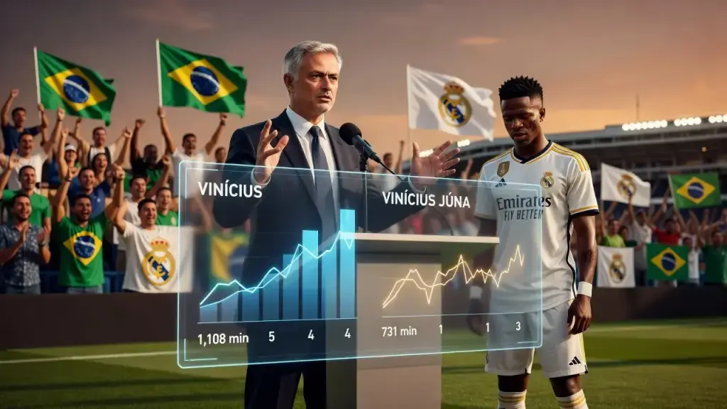Mourinho defende Vinícius Júnior em meio a crise de confiança no Real Madrid