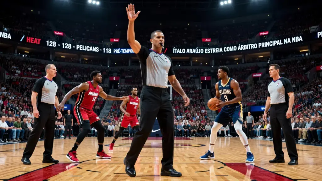 Brasileiro Ítalo Araújo estreia como árbitro principal na NBA